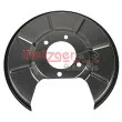 Déflecteur, disque de frein arrière gauche METZGER 6115261 - Visuel 1