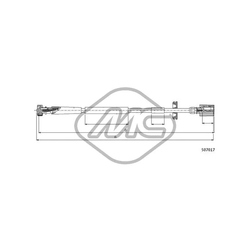 Câble flexible de commande de compteur Metalcaucho 81246