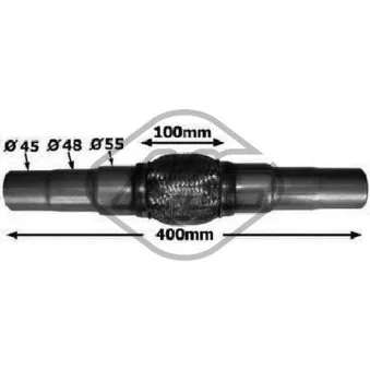 Tuyau flexible, échappement Metalcaucho