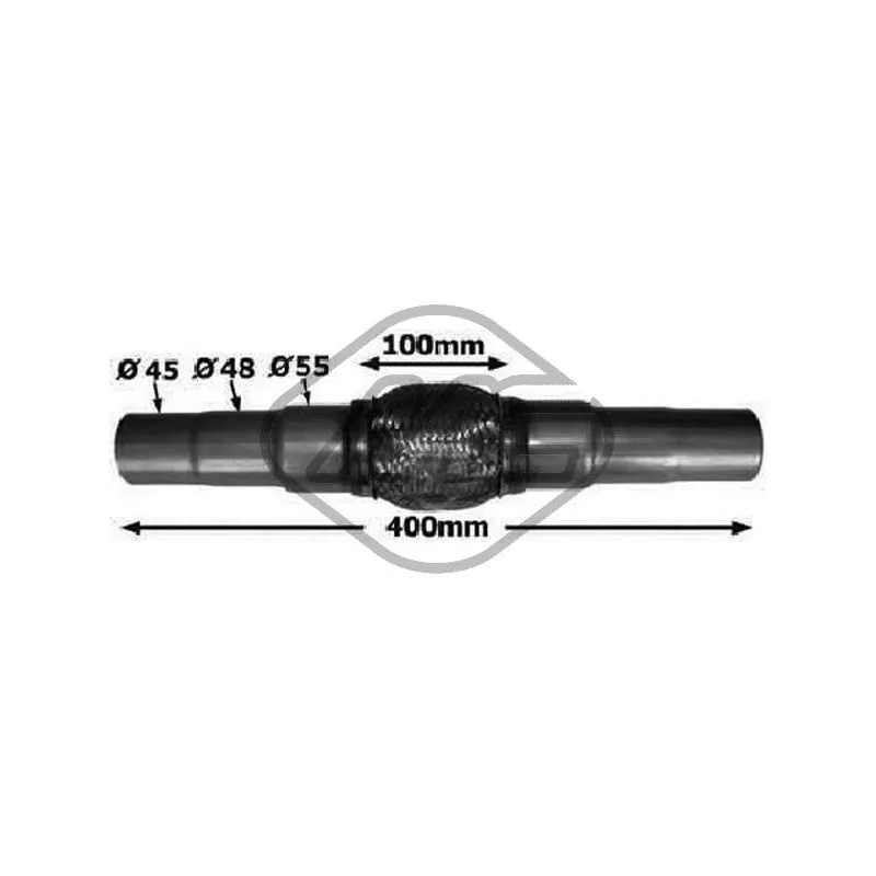 Tuyau flexible, échappement Metalcaucho 02046