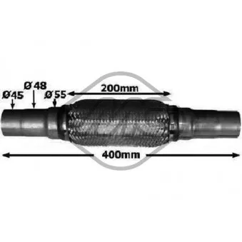 Tuyau flexible, échappement Metalcaucho