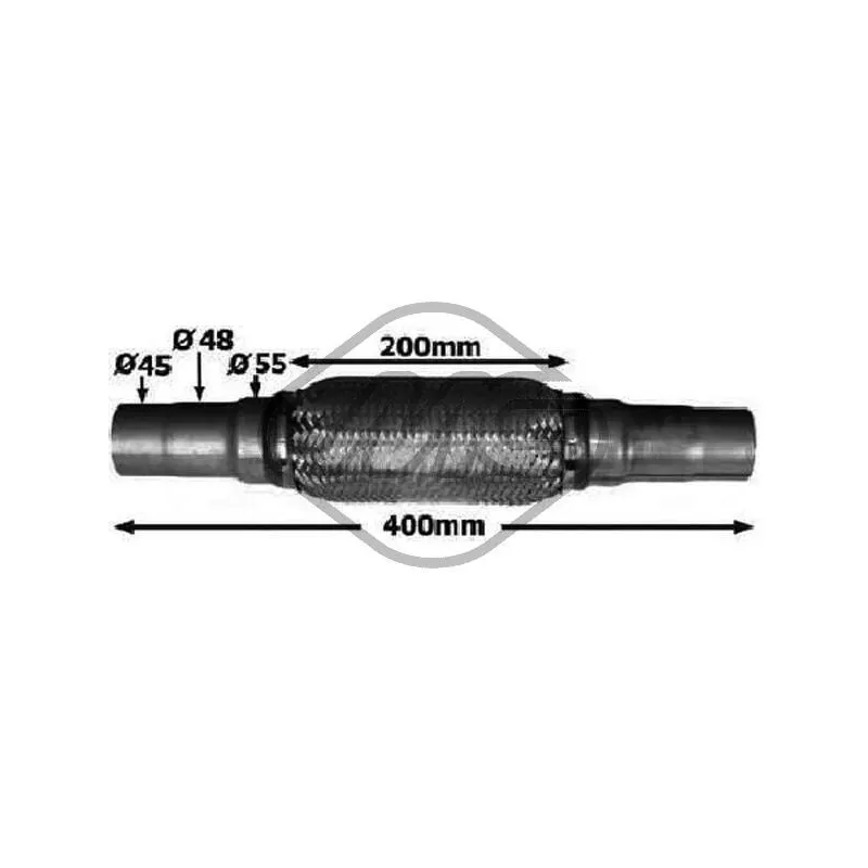 Tuyau flexible, échappement Metalcaucho 02047