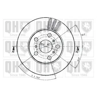 Jeu de 2 disques de frein avant QUINTON HAZELL BDC3560