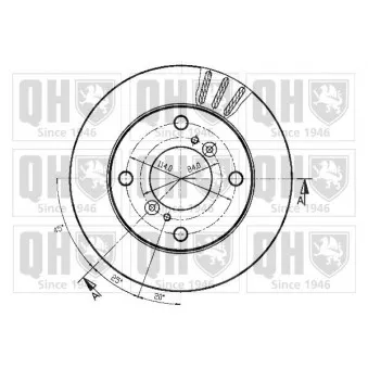 Jeu de 2 disques de frein avant QUINTON HAZELL BDC3758