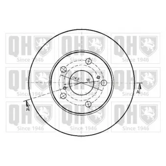 Jeu de 2 disques de frein avant QUINTON HAZELL BDC3926