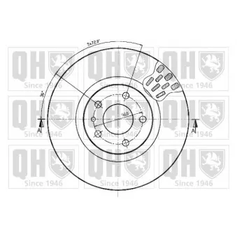 Jeu de 2 disques de frein avant QUINTON HAZELL BDC4355