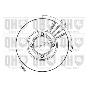 Jeu de 2 disques de frein avant QUINTON HAZELL BDC4582