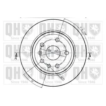 Jeu de 2 disques de frein arrière QUINTON HAZELL BDC4635
