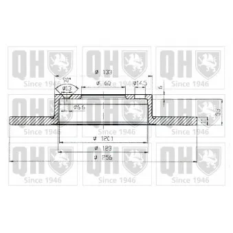 Jeu de 2 disques de frein avant QUINTON HAZELL