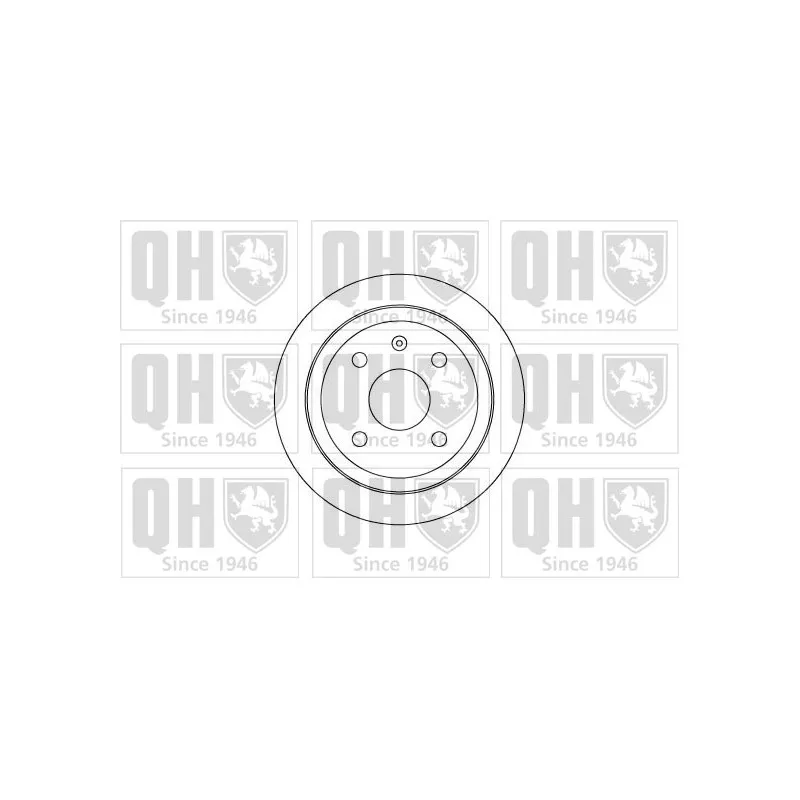 Jeu de 2 disques de frein arrière QUINTON HAZELL BDC5008