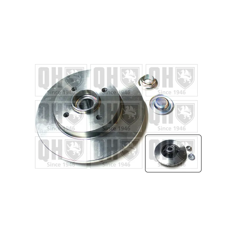 Jeu de 2 disques de frein arrière QUINTON HAZELL BDC5595