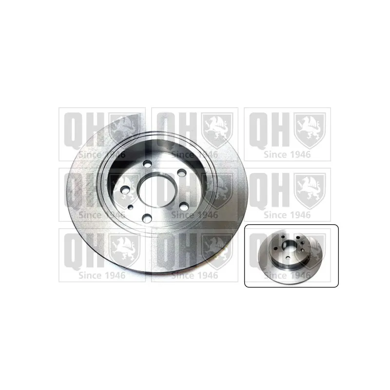 Jeu de 2 disques de frein arrière QUINTON HAZELL BDC6160