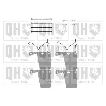 Kit d'accessoires, plaquette de frein à disque QUINTON HAZELL BFK634