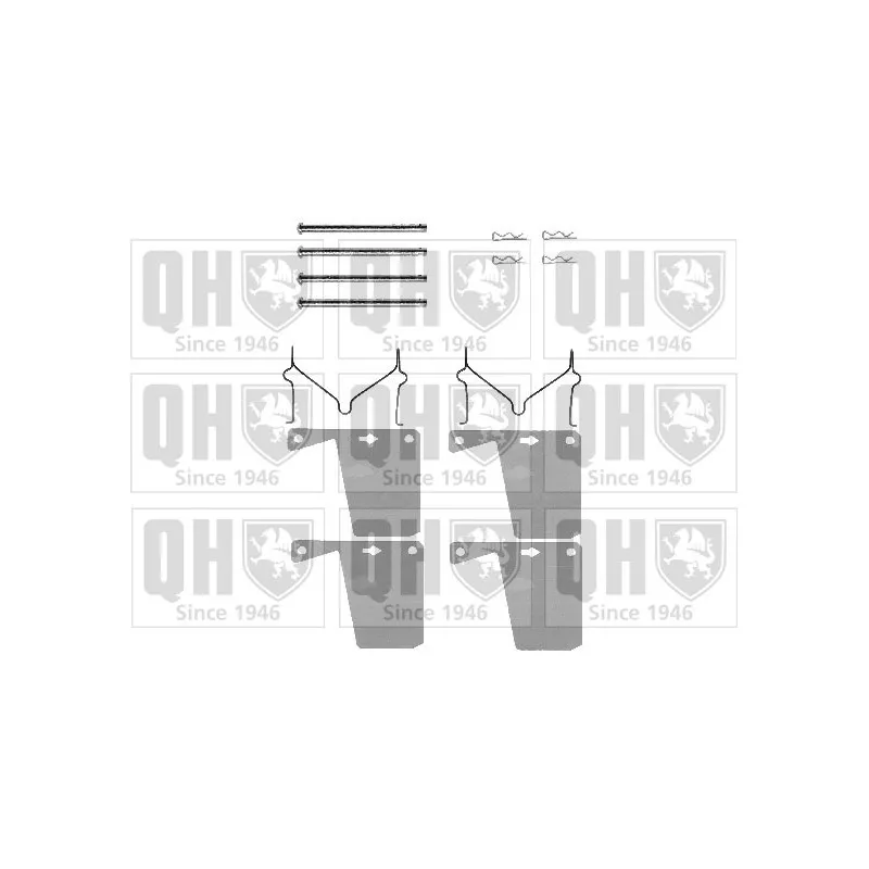 Kit d'accessoires, plaquette de frein à disque QUINTON HAZELL BFK634