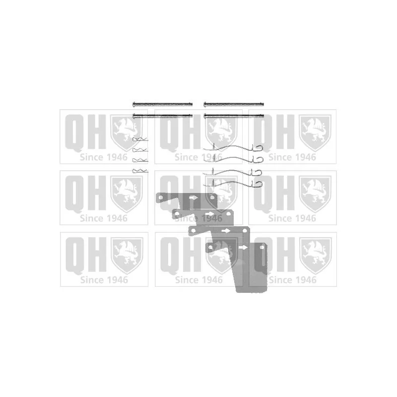 Kit d'accessoires, plaquette de frein à disque QUINTON HAZELL BFK647