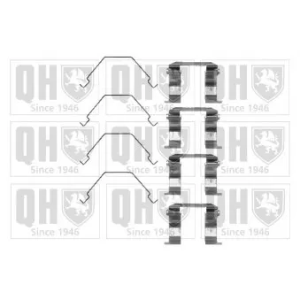 Kit d'accessoires, plaquette de frein à disque QUINTON HAZELL BFK695