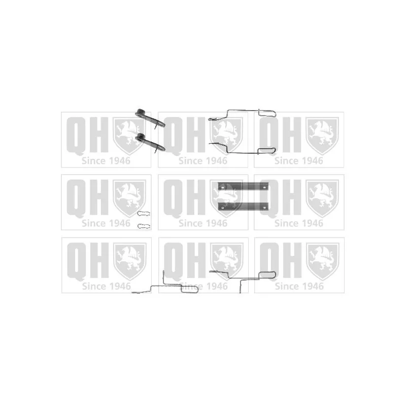 Kit d'accessoires, plaquette de frein à disque QUINTON HAZELL BFK749