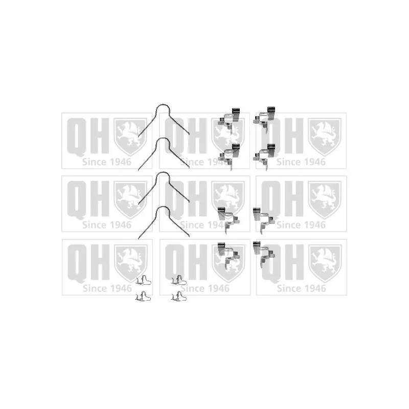 Kit d'accessoires, plaquette de frein à disque QUINTON HAZELL BFK787
