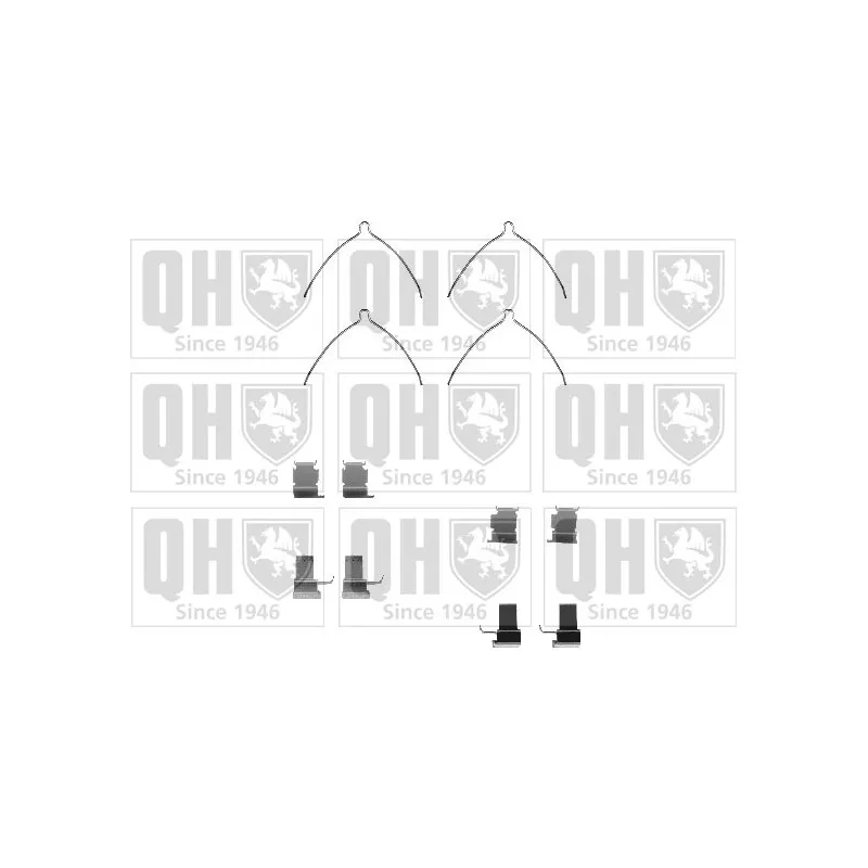 Kit d'accessoires, plaquette de frein à disque QUINTON HAZELL BFK836