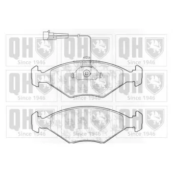 Jeu de 4 plaquettes de frein avant QUINTON HAZELL BP1014