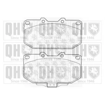 Jeu de 4 plaquettes de frein avant QUINTON HAZELL BP1016