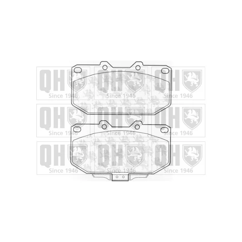 Jeu de 4 plaquettes de frein avant QUINTON HAZELL BP1016