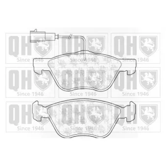 Jeu de 4 plaquettes de frein avant QUINTON HAZELL BP1048