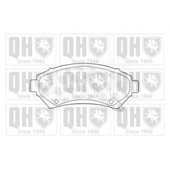 Jeu de 4 plaquettes de frein avant QUINTON HAZELL BP1066