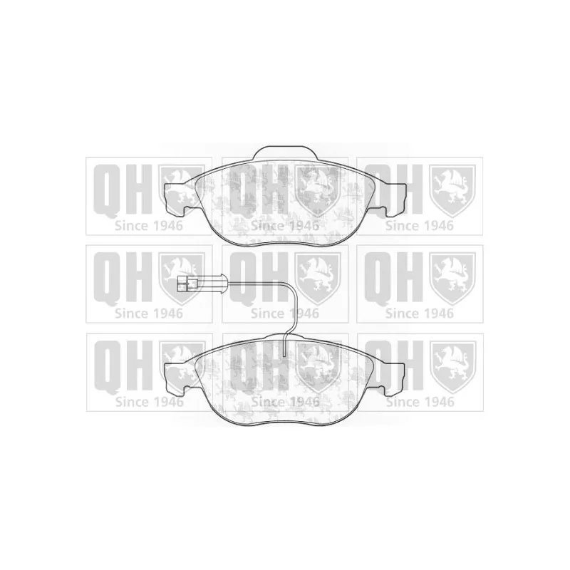 Jeu de 4 plaquettes de frein avant QUINTON HAZELL BP1078