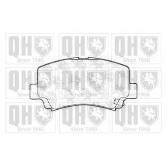 Jeu de 4 plaquettes de frein avant QUINTON HAZELL BP1101