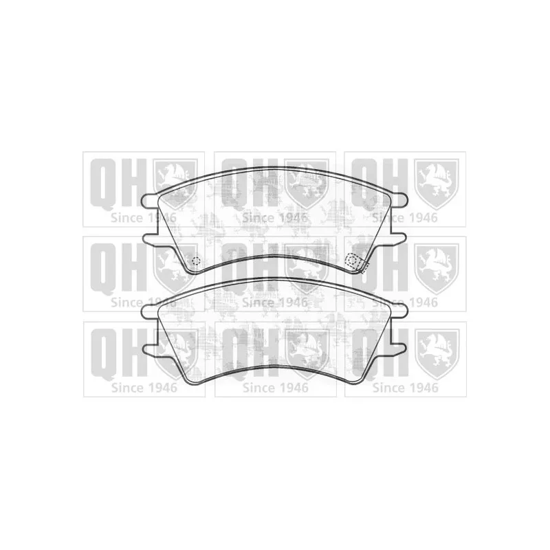 Jeu de 4 plaquettes de frein avant QUINTON HAZELL BP1115