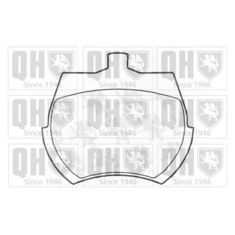 Jeu de 4 plaquettes de frein avant QUINTON HAZELL BP115