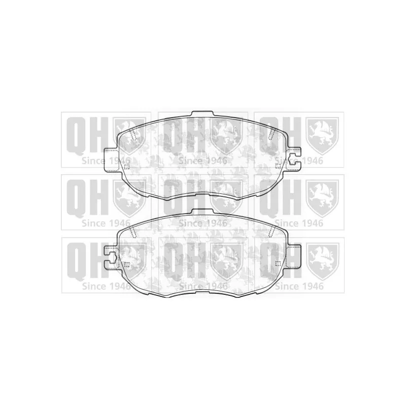 Jeu de 4 plaquettes de frein avant QUINTON HAZELL BP1170