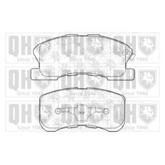 Jeu de 4 plaquettes de frein avant QUINTON HAZELL BP1196