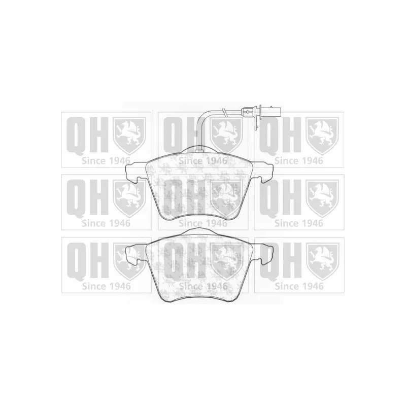 Jeu de 4 plaquettes de frein avant QUINTON HAZELL BP1199