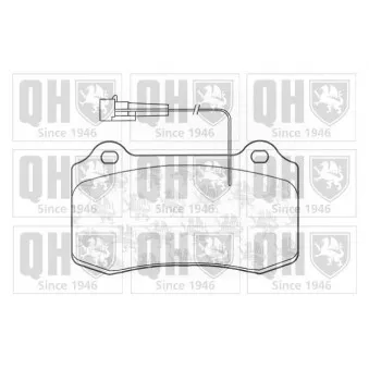 Jeu de 4 plaquettes de frein avant QUINTON HAZELL BP1201