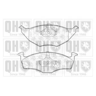 Jeu de 4 plaquettes de frein avant QUINTON HAZELL BP1224