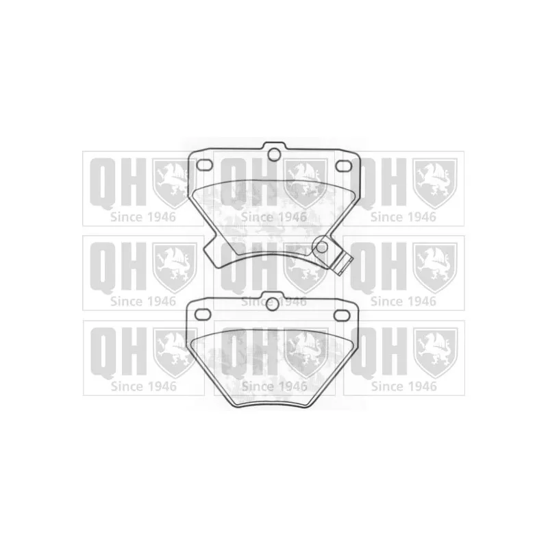 Jeu de 4 plaquettes de frein arrière QUINTON HAZELL BP1229