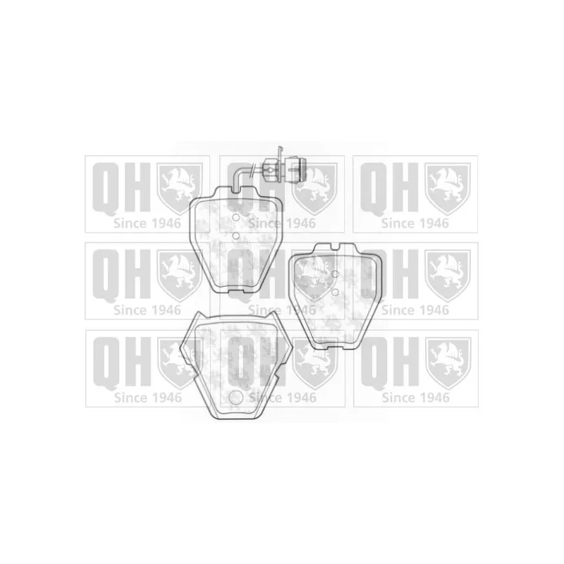 Jeu de 4 plaquettes de frein avant QUINTON HAZELL BP1268
