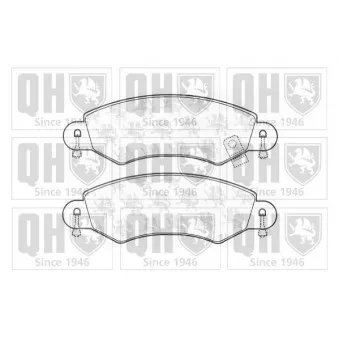 Jeu de 4 plaquettes de frein avant QUINTON HAZELL BP1273
