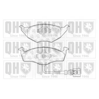 Jeu de 4 plaquettes de frein avant QUINTON HAZELL