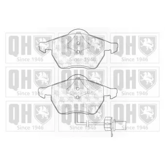 Jeu de 4 plaquettes de frein avant QUINTON HAZELL BP1324