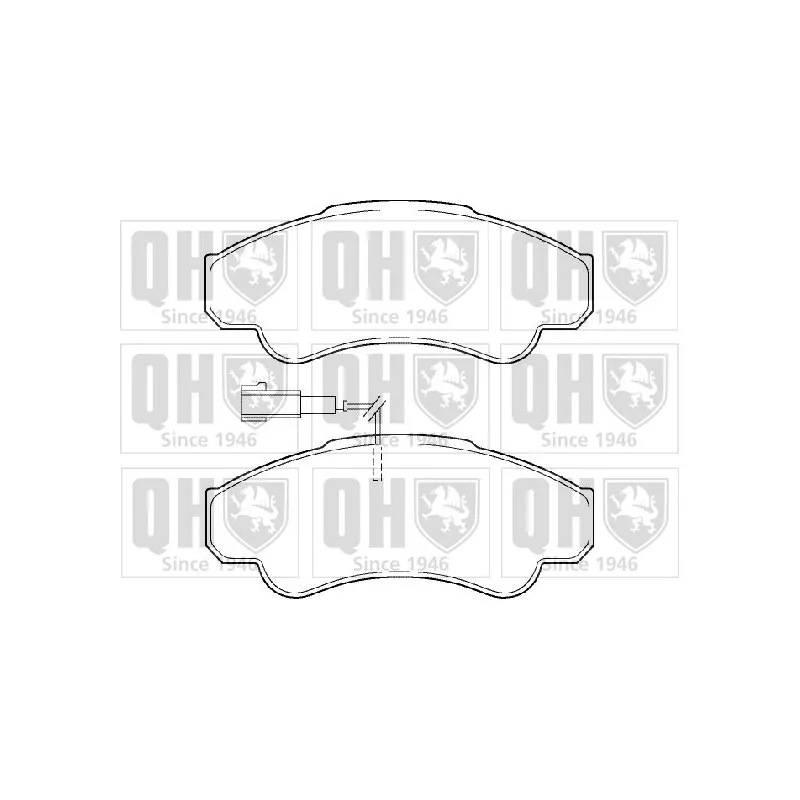 Jeu de 4 plaquettes de frein avant QUINTON HAZELL BP1342