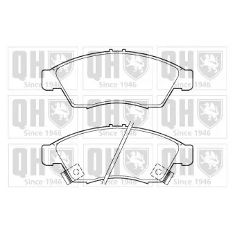 Jeu de 4 plaquettes de frein avant QUINTON HAZELL BP1348