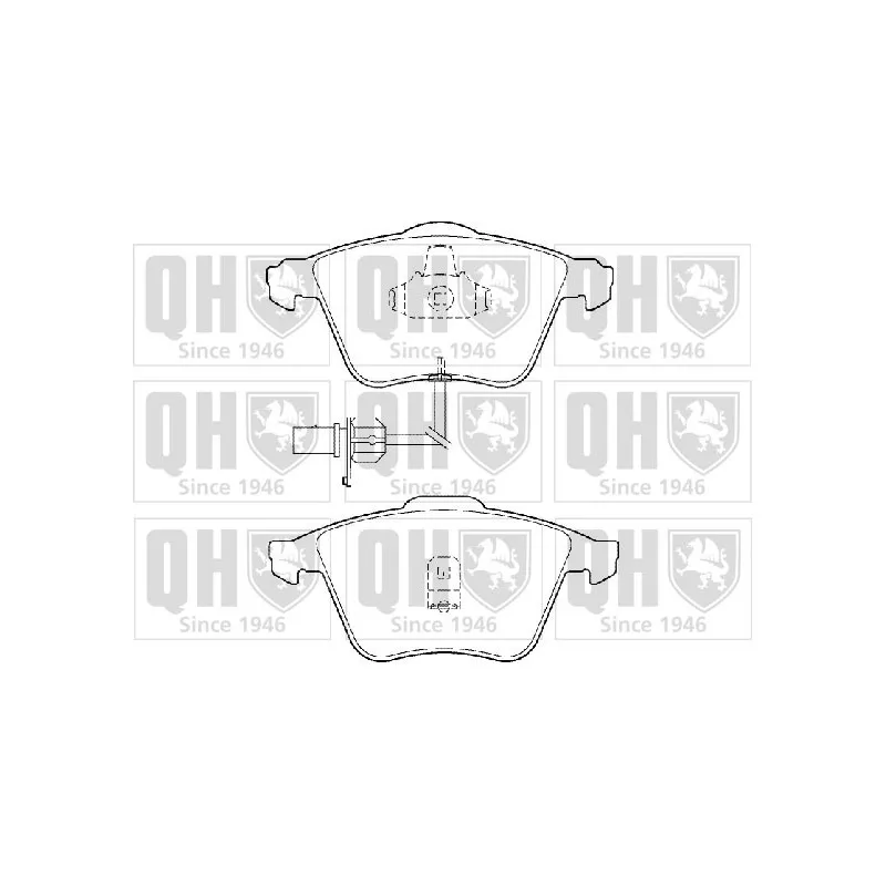 Jeu de 4 plaquettes de frein avant QUINTON HAZELL BP1356