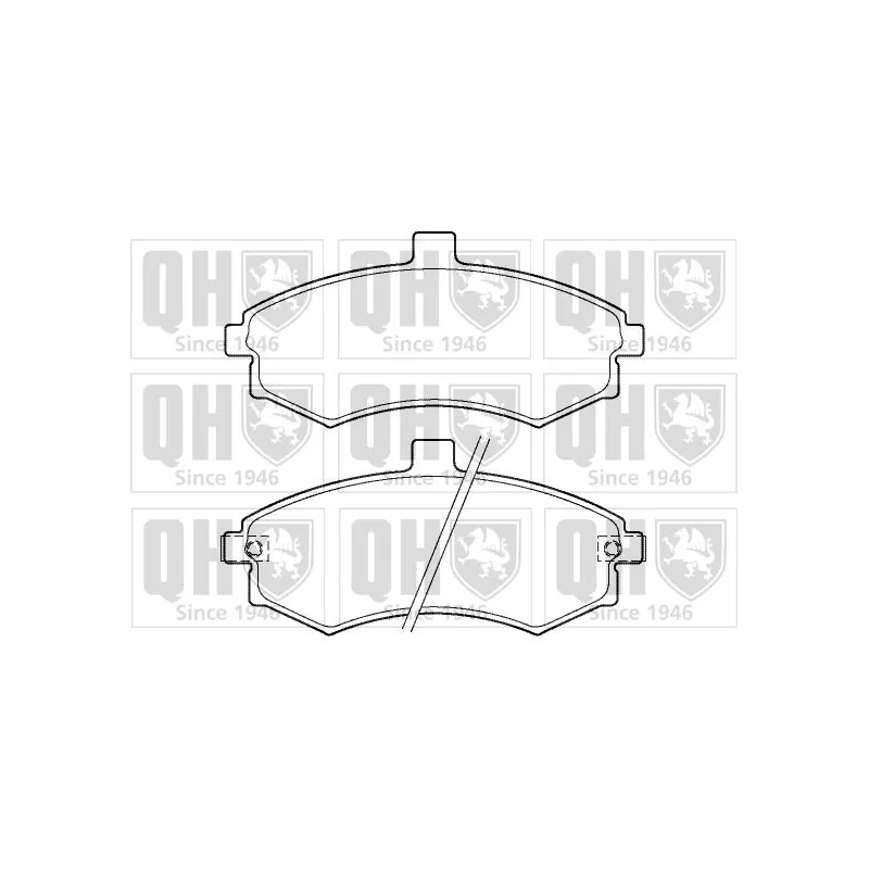 Jeu de 4 plaquettes de frein avant QUINTON HAZELL BP1374