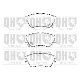 Jeu de 4 plaquettes de frein avant QUINTON HAZELL