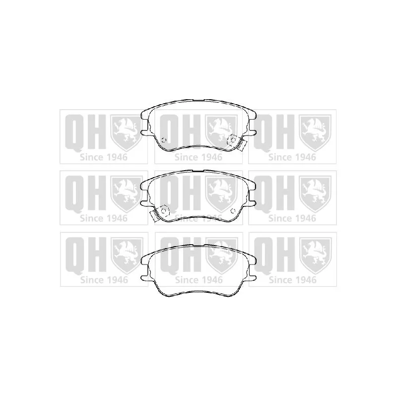 Jeu de 4 plaquettes de frein avant QUINTON HAZELL BP1384