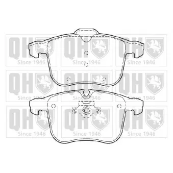 Jeu de 4 plaquettes de frein avant QUINTON HAZELL BP1392