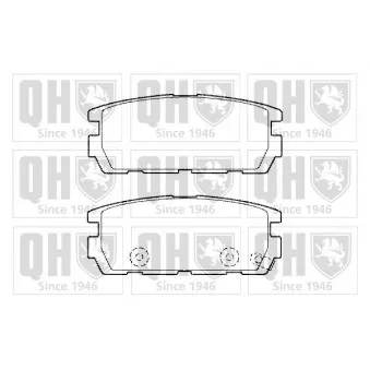 Jeu de 4 plaquettes de frein avant QUINTON HAZELL BP1446